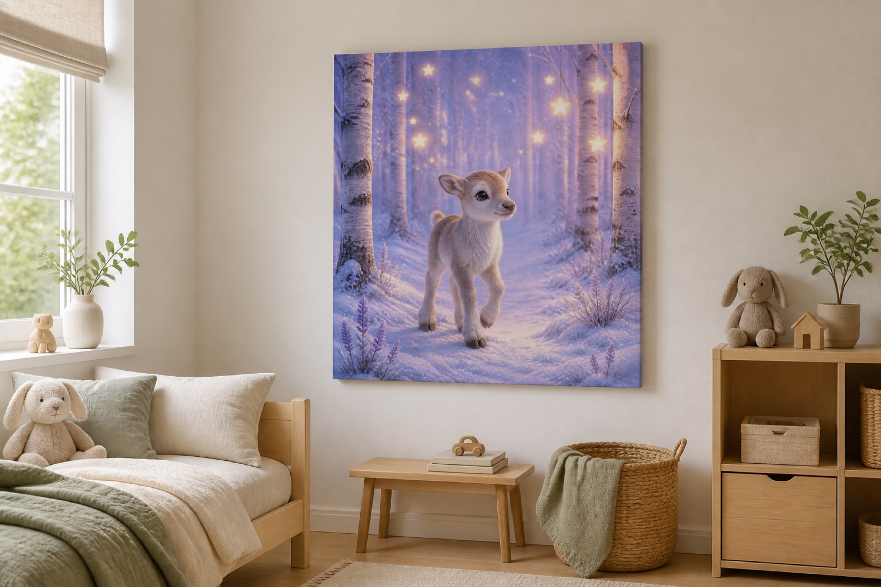 Poronvasa tahtimetsassa canvas-taulu