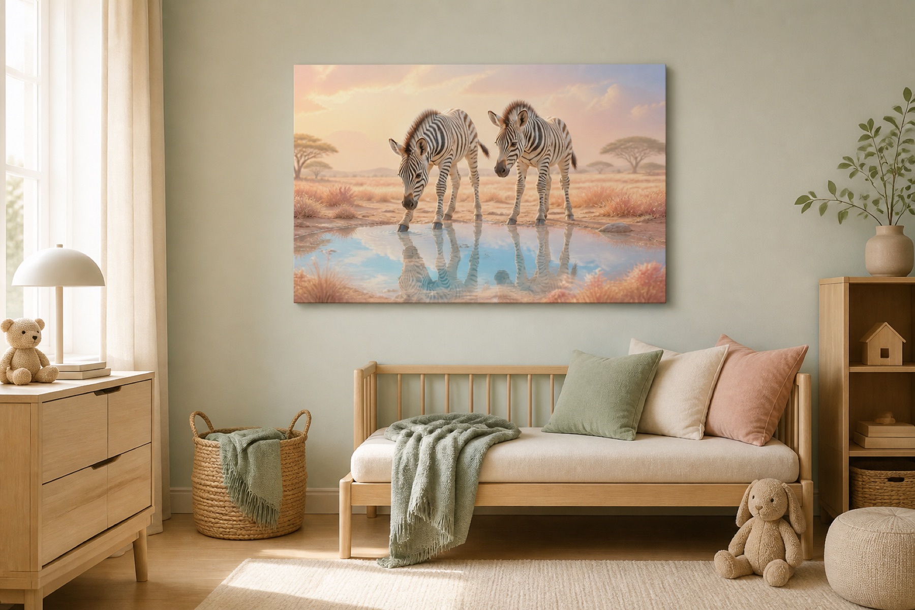 Seeprat vesilatakolla canvas-taulu