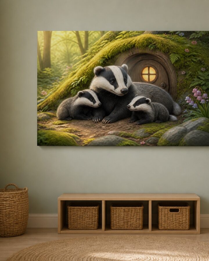 Mayraperhe metsamajalla canvas-taulu
