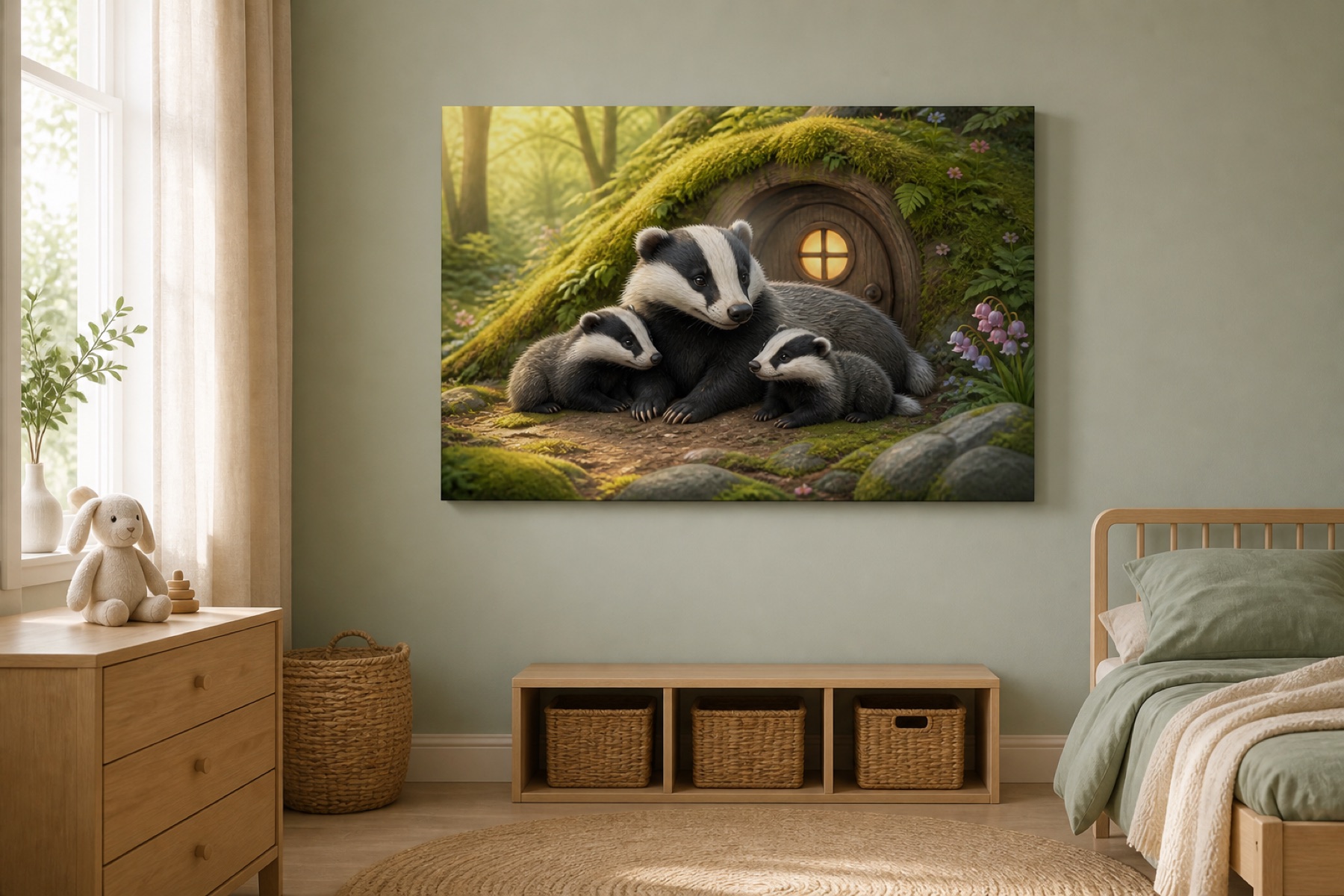 Mayraperhe metsamajalla canvas-taulu