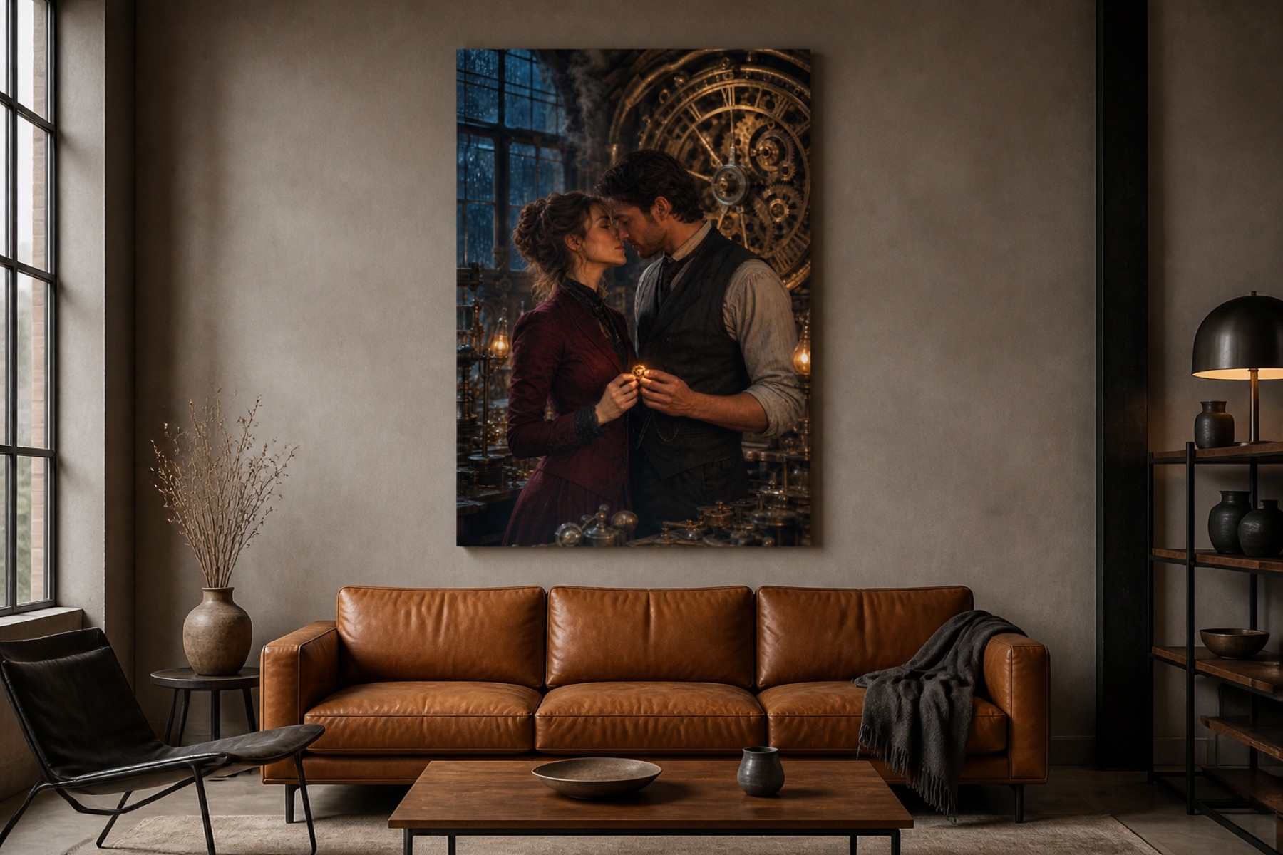 Clockmakers kiss pysty canvas-taulu
