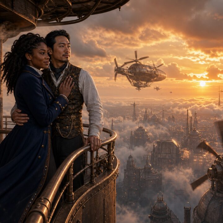 Airship balcony canvas-taulu
