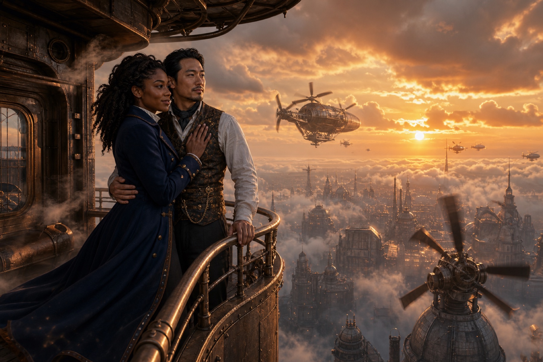 Airship balcony canvas-taulu