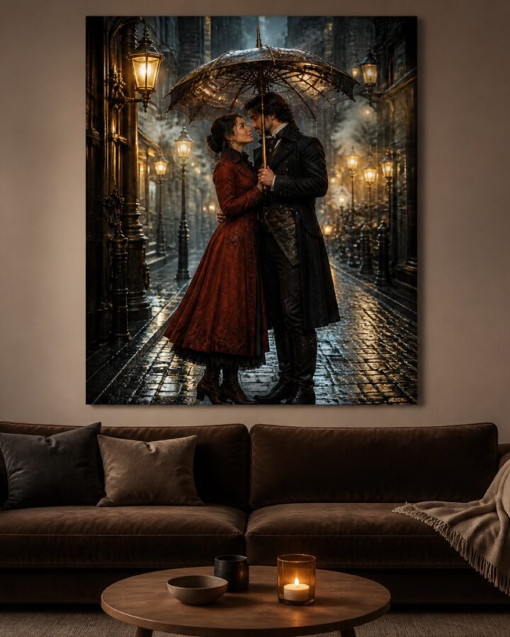 Brass rain pysty canvas-taulu