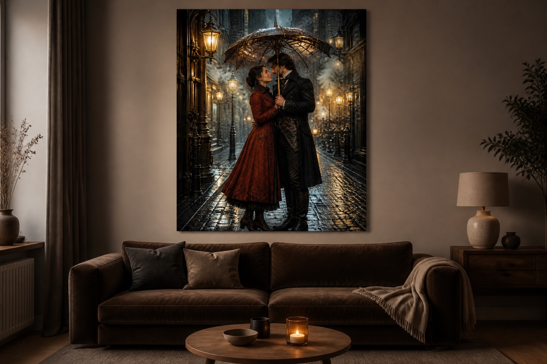 Brass rain pysty canvas-taulu
