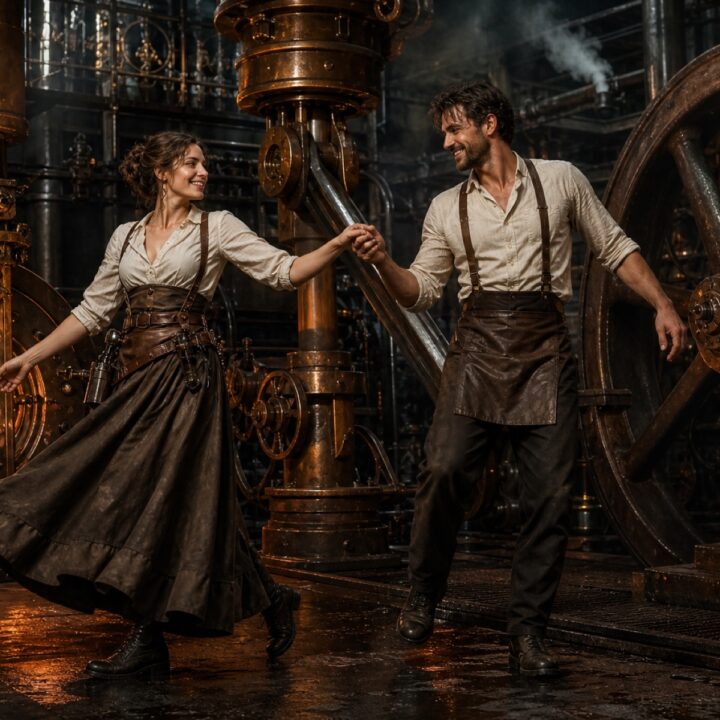 Engine room dance canvas-taulu