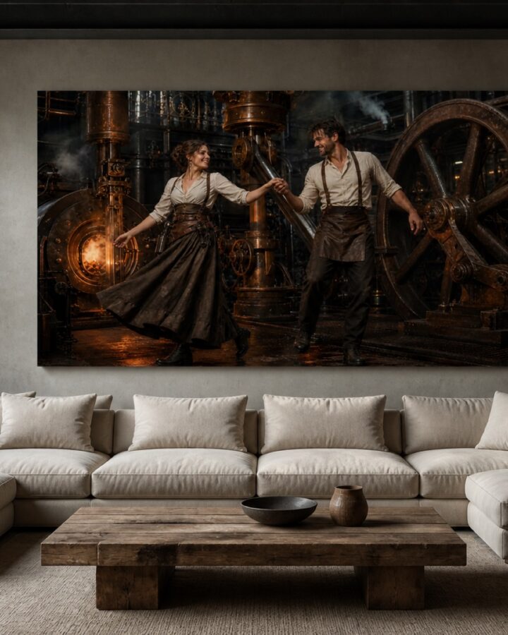 Engine room dance vaaka canvas-taulu