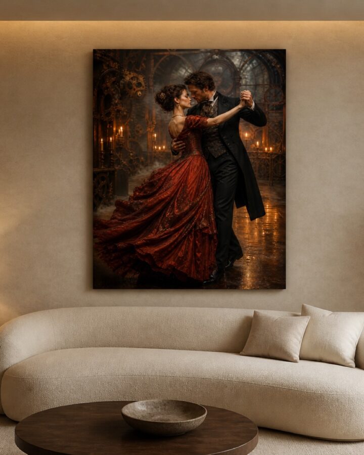 Rust red waltz pysty canvas-taulu
