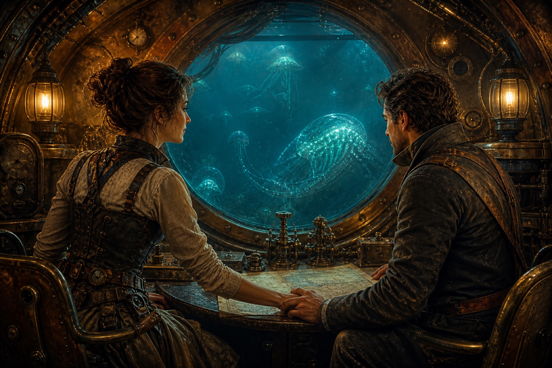 Submarine observatory canvas-taulu