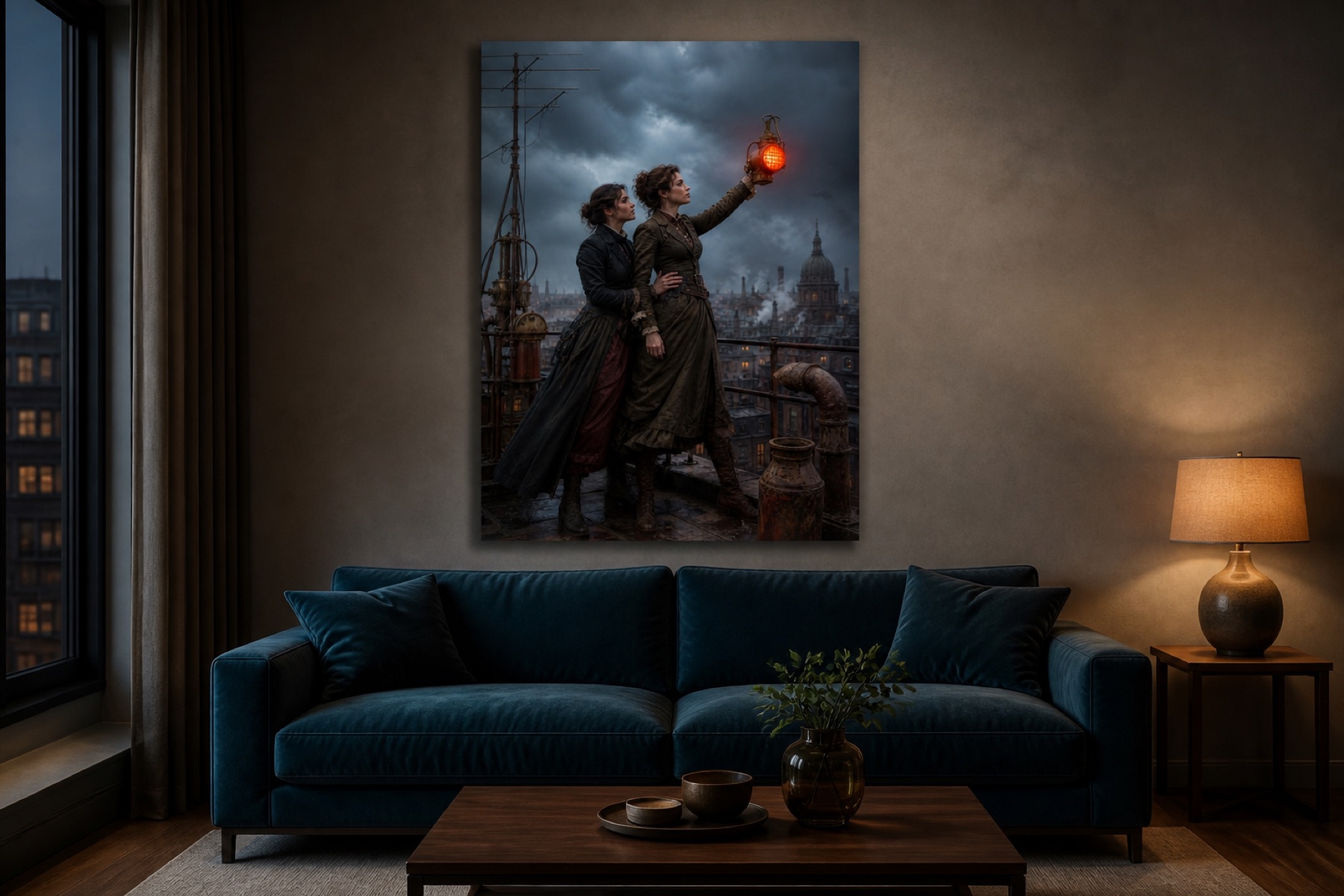 Rooftop signal pysty canvas-taulu