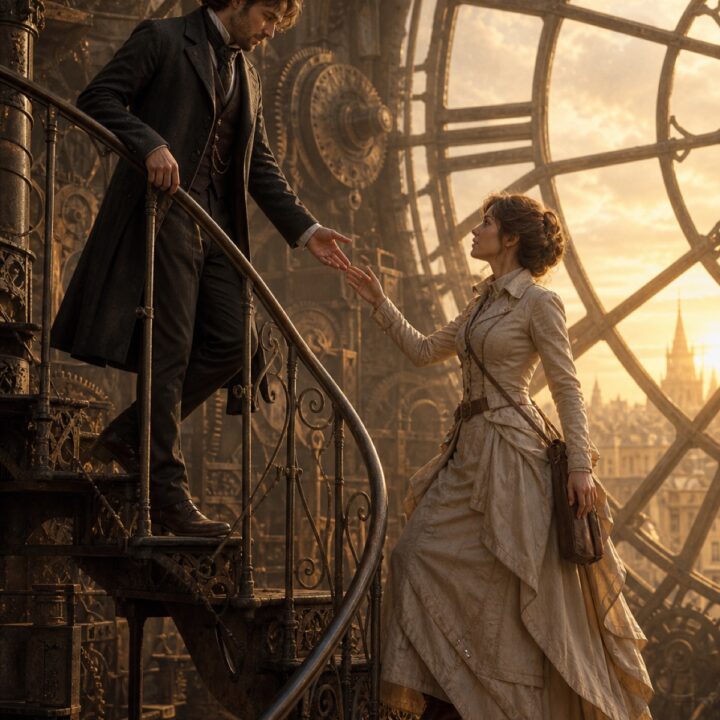 Clock tower stairs canvas-taulu