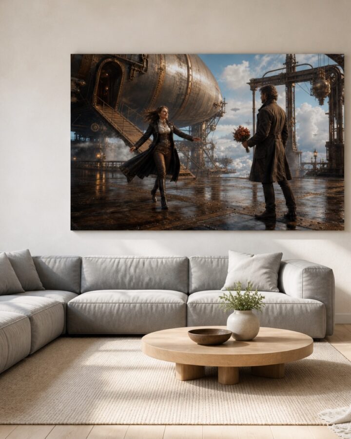 Airship dock vaaka canvas-taulu