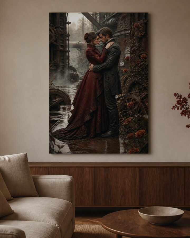 Rust and roses pysty canvas-taulu
