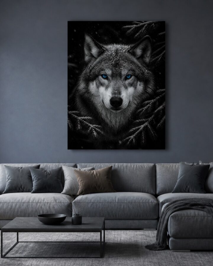 Suden sininen canvas-taulu