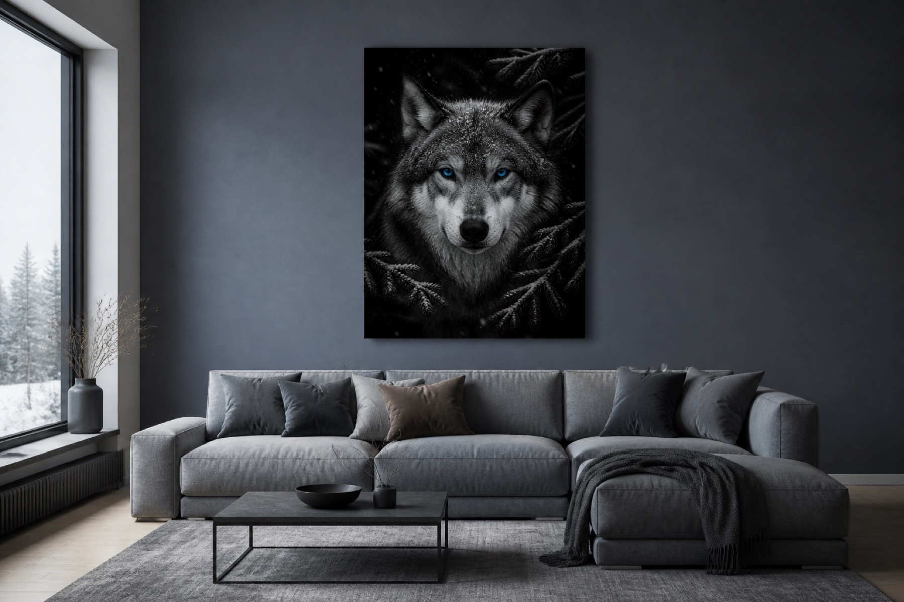 Suden sininen canvas-taulu
