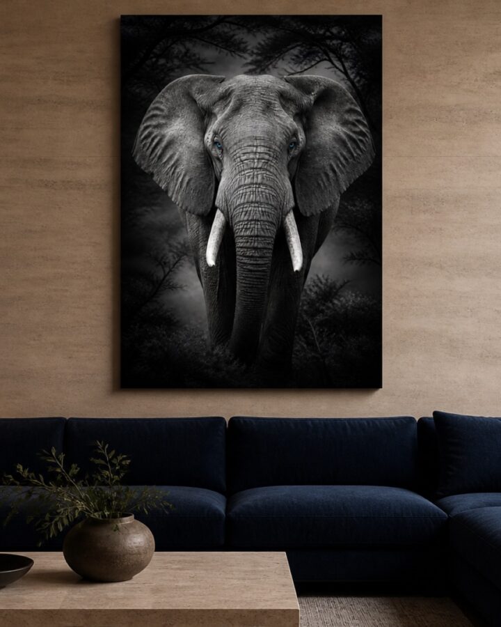Elefantin turkoosi muisti canvas-taulu