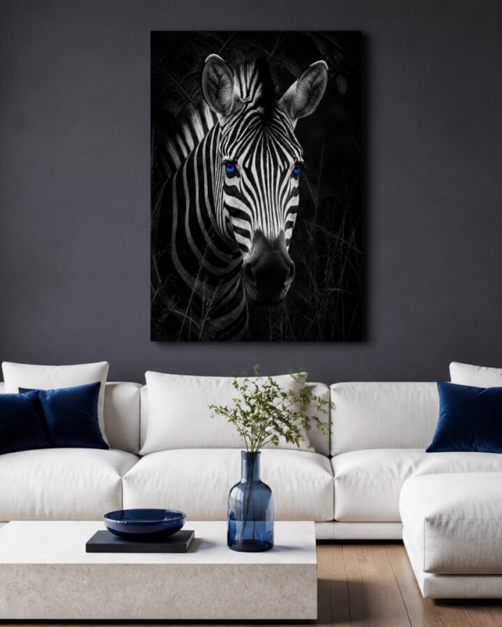 Sininen seepra canvas-taulu
