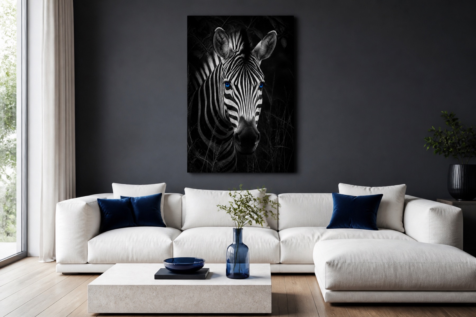 Sininen seepra canvas-taulu