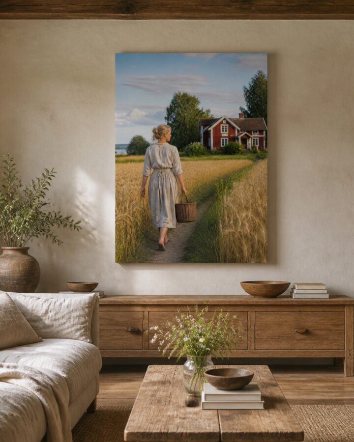 Polku kotiin pysty canvas-taulu