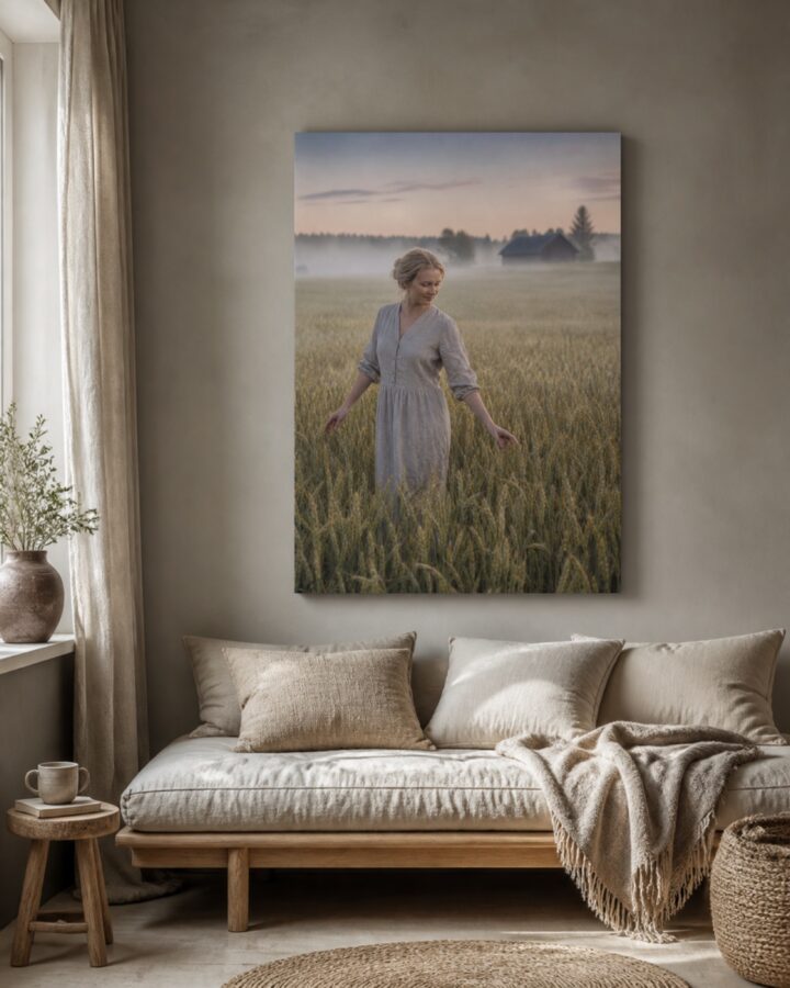 Aamukaste pysty canvas-taulu