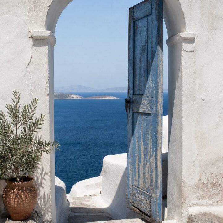 Santorinin valkoinen kaari canvas-taulu