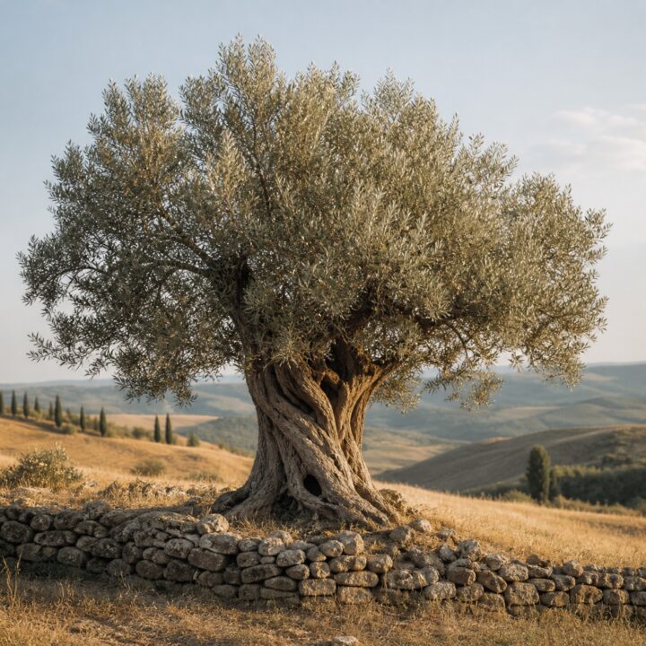 Toscanan vanha oliivipuu canvas-taulu