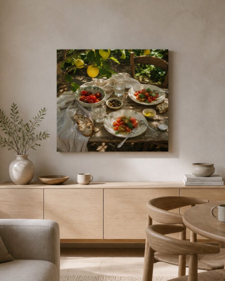 Sisilian kesapoyta nelio canvas-taulu
