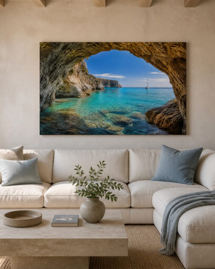 Sardinian meriluola vaaka canvas-taulu