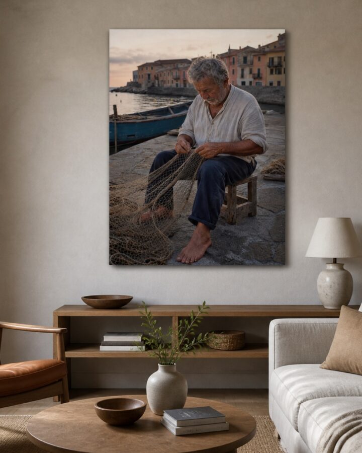Ligurian verkonkutoja pysty canvas-taulu