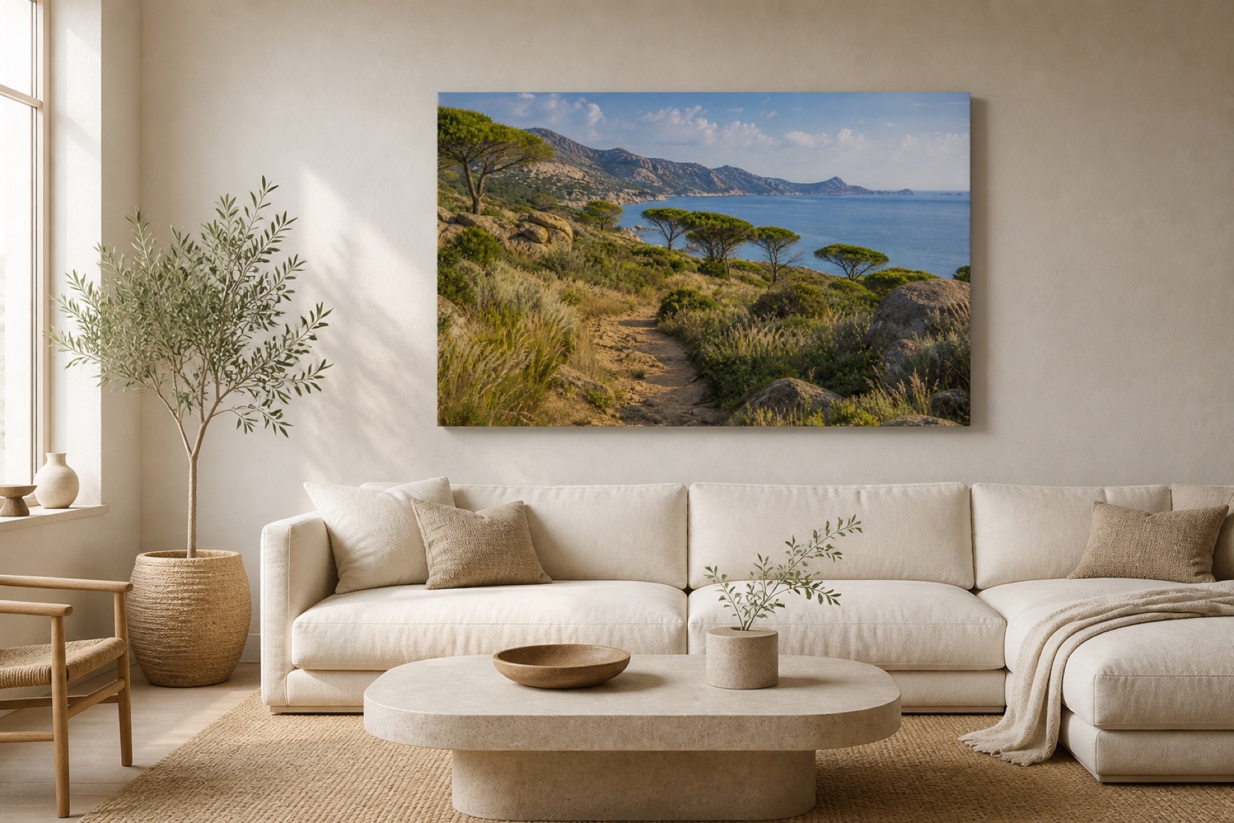 Korsikan rannikkopolku vaaka canvas-taulu