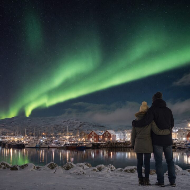 Reykjavikin revontulisatama canvas-taulu