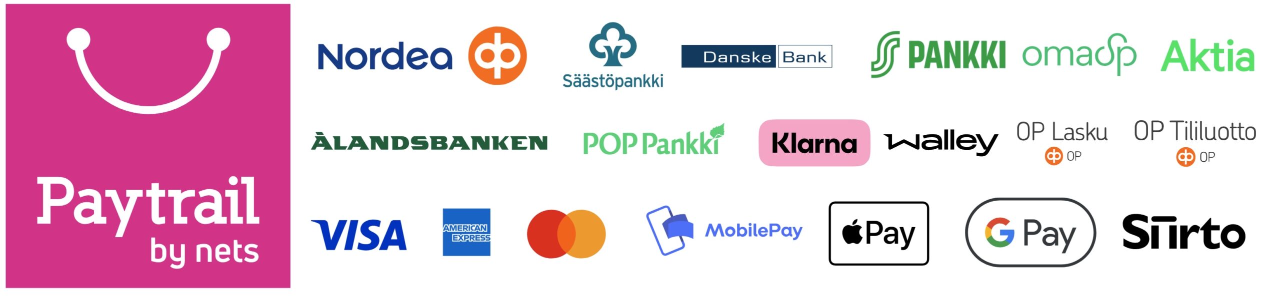 Paytrail sekä esimerkkejä Taulutalon kassalla käytettävissä olevista maksutavoista